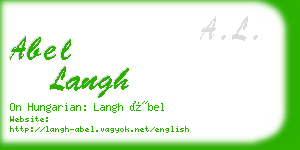 abel langh business card